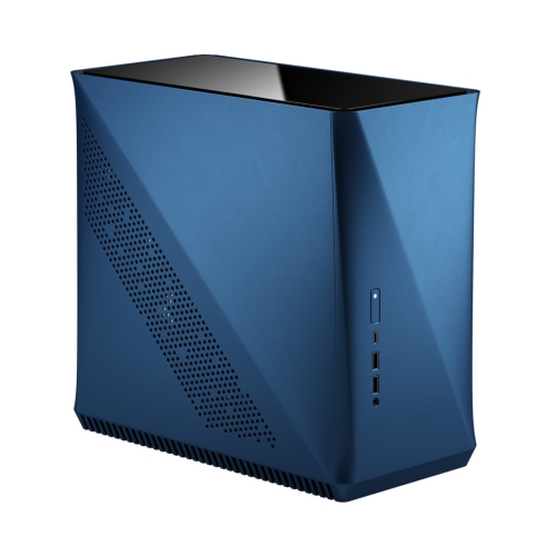 Fractal Design Era ITX (Cobalt TG) Compact Case w/ Glass Top Panel, Mini ITX, ATX/SFX PSU & 295mm GPU Support, 240mm Watercooling, USB-C
