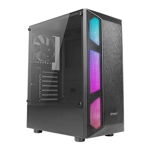 Antec NX250 Gaming Case w/ Glass Window, ATX, Front ARGB Lighting, LED Control Button, 1 Fan, PSU Shroud