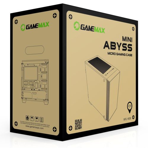 Gamemax Mini Abyss USB3.0 Micro ATX Tower Tempered Glass Gaming Computer  Case w/ 1 x 120mm ARGB LED Fan x Rear (Pre-Installed) 