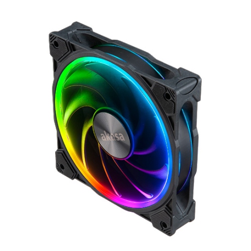 Akasa SOHO AR 12cm ARGB PWM Case Fan, 500-2000 RPM, Anti-Vibration, Fluid-Dynamic Bearing, Silent Operation