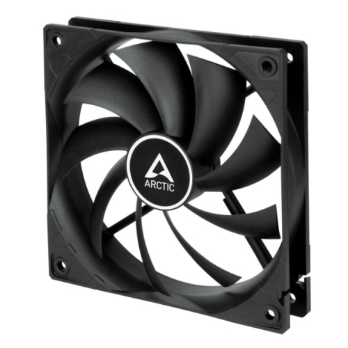 Arctic F12 12cm PWM PST Case Fan for Continuous Operation, Black, 9 Blades, Dual Ball Bearing, 6 Year Warranty