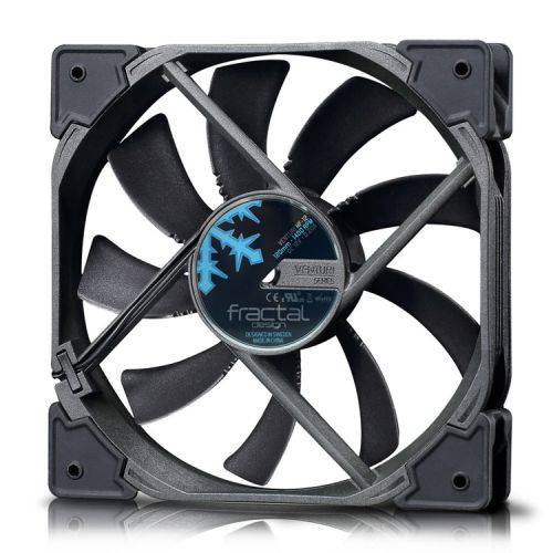 Fractal Design Venturi HF-12 12cm Case Fan, Fluid-Dynamic Bearing, Counter-balanced Magnet, 1400 RPM, Black