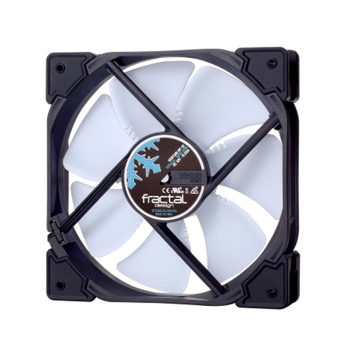 Fractal Design Venturi HP-12 PWM 12cm Case Fan, Fluid-Dynamic Bearing, Counter-balanced Magnet, 400-1800 RPM, Black/White