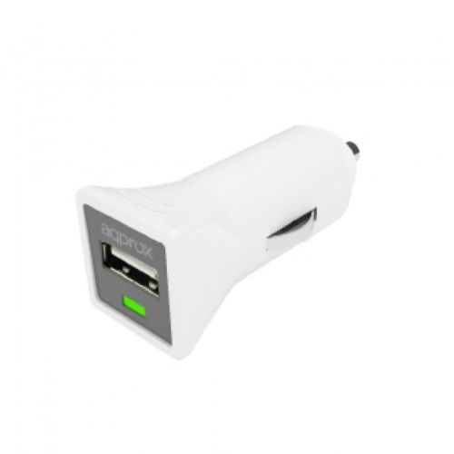 Approx (APPUSBCARB) USB Compact Car Adapter, 5V 1000mA, White