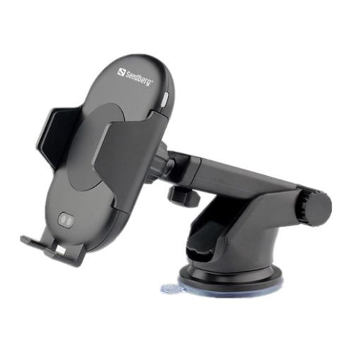 Sandberg In-Car Wireless Smartphone Charger, Fast Charge up to 10W, Sensor-controlled Clamps, 5 Year Warranty
