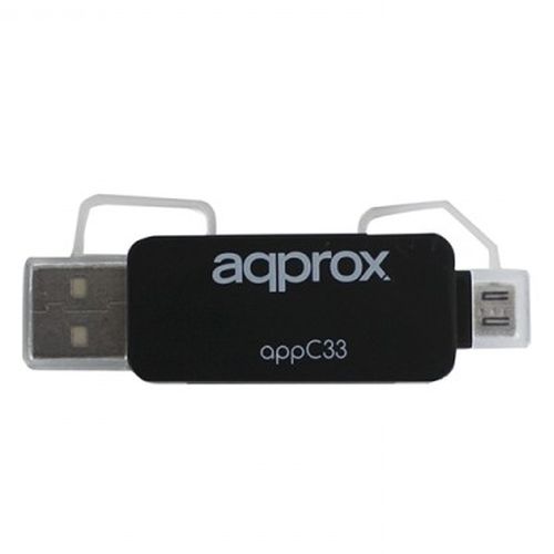 Approx (APPC33) External Mini Card Reader, 5 Slot, USB/Micro USB, Black