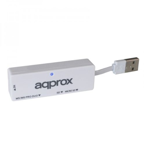 Approx (APPCRO1B) External Multi Card Reader, 4 Slot, USB Powered, White