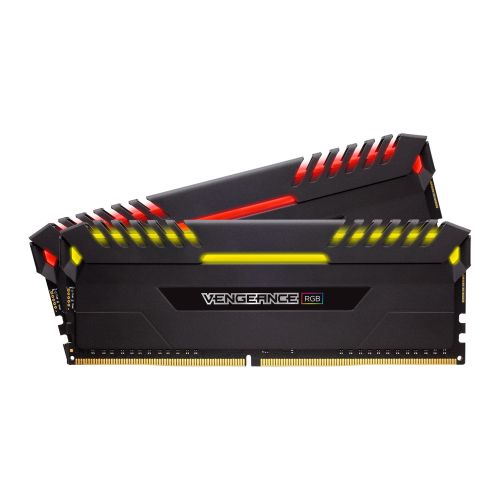 Corsair Vengeance RGB 16GB Kit (2 x 8GB), DDR4, 2666MHz (PC4-21300), CL16, XMP 2.0, DIMM Memory