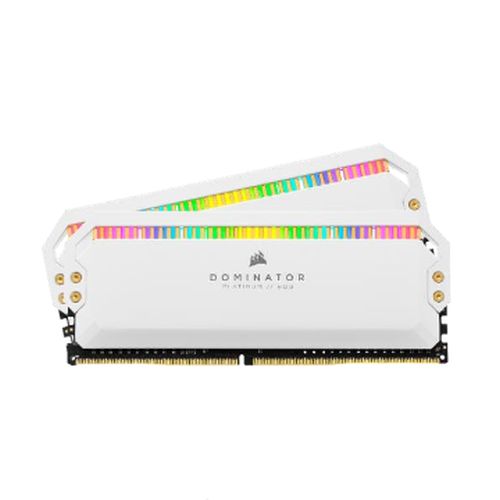 Corsair Dominator Platinum RGB 16GB Kit (2 x 8GB), DDR4, 3200MHz (PC4-25600), CL16, XMP 2.0, AMD Optimised, DIMM Memory, White