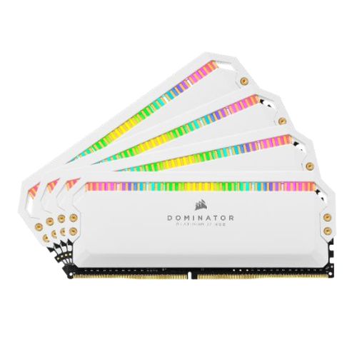 Corsair Dominator Platinum RGB 32GB Kit (4 x 8GB), DDR4, 3200MHz (PC4-25600), CL16, XMP 2.0, AMD Optimised, DIMM Memory, White