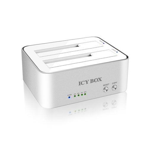 Icy Box (IB-120CL-U3) Hard Drive Docking Station, Dual Slot, 2.5
