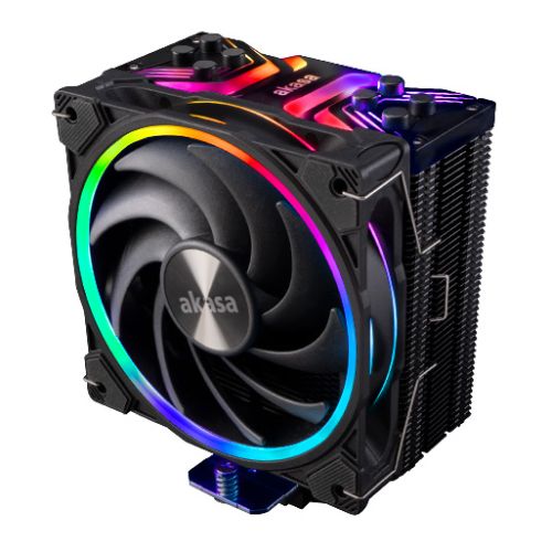 Akasa Soho H4 ARGB Heatsink & Fan, Intel & AMD Sockets, Hydro Dynamic PWM Fan, Optimised Footprint, 185W TDP