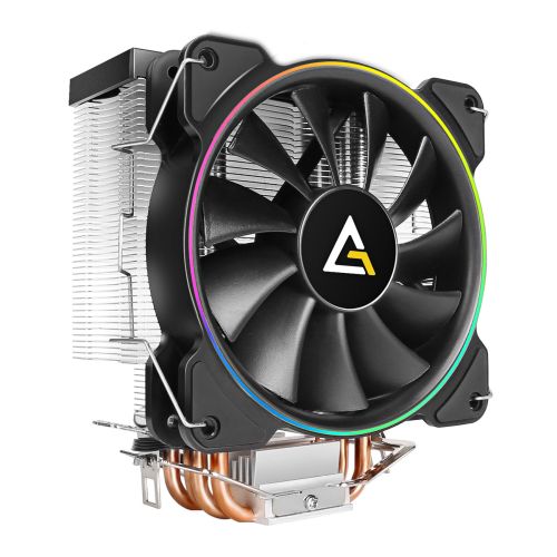 Antec A400 RGB Heatsink & Fan, Intel & AMD Sockets, Silent RGB PWM Fan, Direct-Touch Heat Pipes, 200W TDP