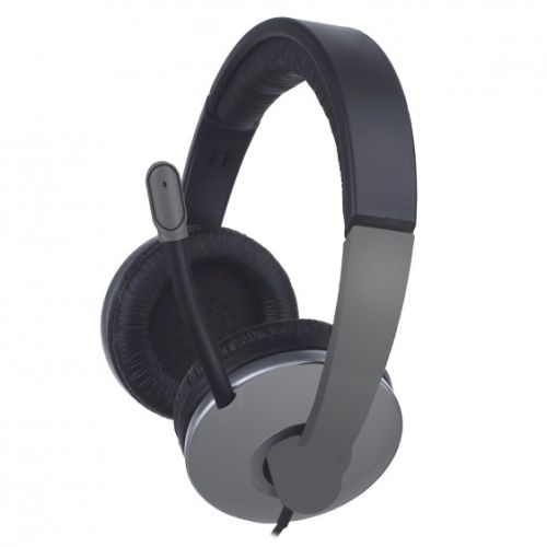 Approx Professional Chat Headset, Boom Mic, Noise Cancellation, Black & Grey