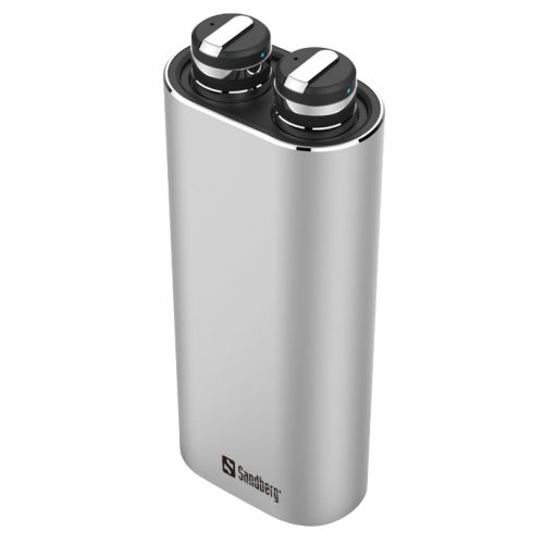 Sandberg Bluetooth In-Ear Headphones with Mobile Charger/Powerbank, USB Charging Port, 5 Year Warranty