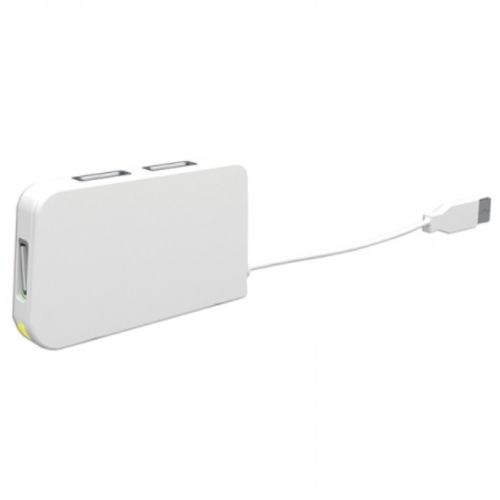 Approx (APPHT4W) External 4-Port USB 2.0 Travel Hub, LED, White