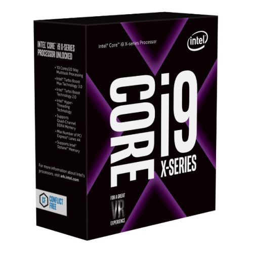 Intel Core I9-7900X CPU, 2066, 3.30GHz (4.3 Turbo), 10-Core, 140W, 13.75MB Cache, Overclockable, No Graphics, Sky Lake, NO HEATSINK/FAN