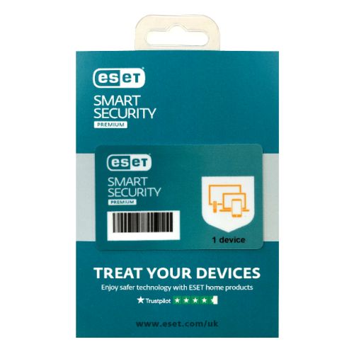 ESET Smart Security Premium Retail Box 10 Pack – 10 x 1 Device Licences - 1 Year - PC, Mac, Linux & Android