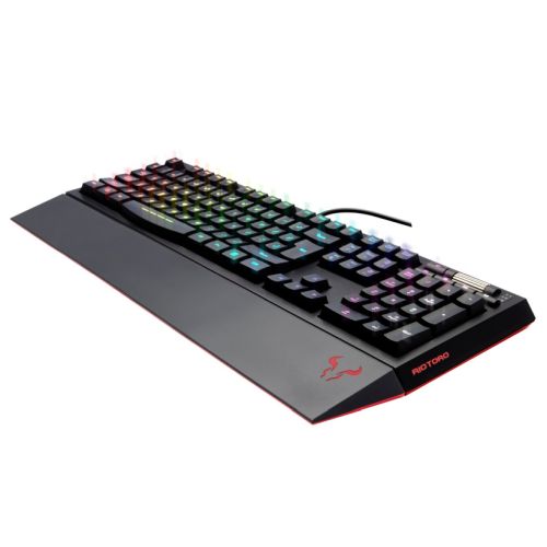 Riotoro KR610 Ghostwriter Classic RGB Membrane Gaming Keyboard, 2 x USB Ports, Magnetic Rest