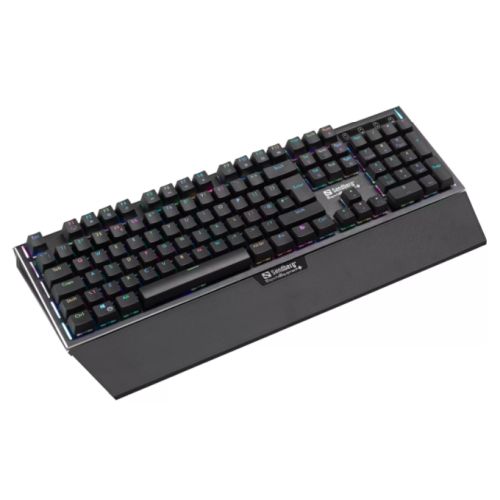 Sandberg FireStorm Mechanical RGB Gaming Keyboard, Outemu Blue Switches, Metal Plate Base, Full RGB w/ Software, Detachable Wrist Rest, 5 Year Warranty