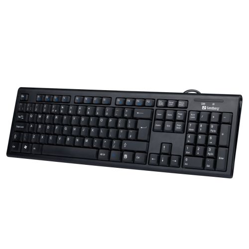 Sandberg (631-11) Wired Office Keyboard, USB, Low Profile, Quiet Keys, 5 Year Warranty
