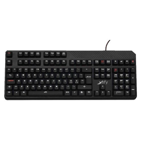 Xtrfy XG1-R LED Backlit Mechanical Gaming Keyboard, Red Cherry MX, Unlimited Anti-ghosting, 1000Hz, Black