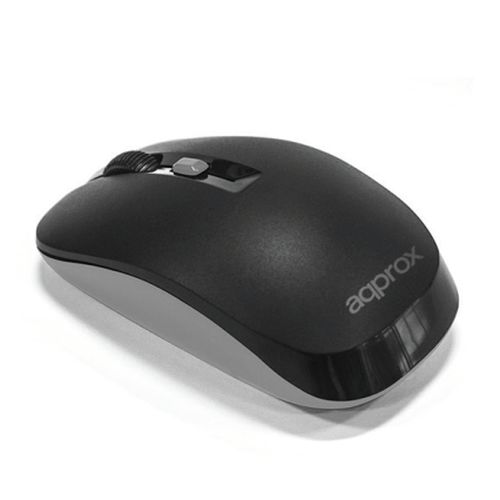 Approx APPXM180X Wireless Optical Mouse, 800-1600 DPI, Nano USB, Black & Grey