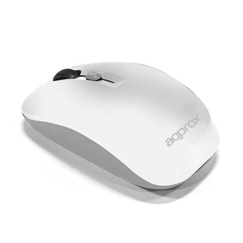 Approx APPXM180X Wireless Optical Mouse, 800-1600 DPI, Nano USB, White & Grey