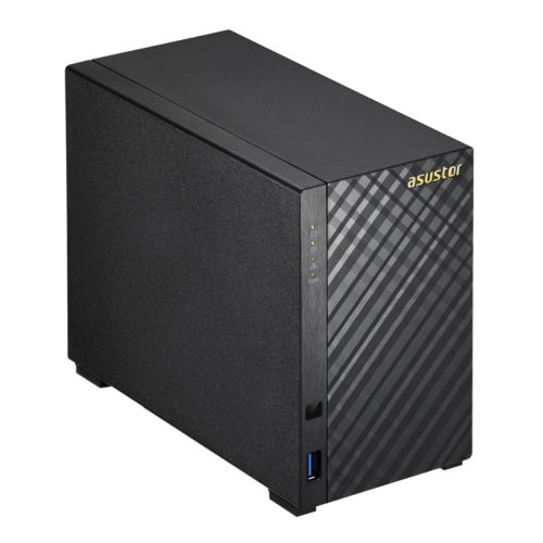 ASUSTOR AS3102T V2 2-Bay NAS Enclosure (No Drives), Dual Core CPU, 2GB DDR3L, HDMI, USB3, Dual GB LAN, Diamond-Plate Finish