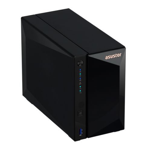ASUSTOR AS3302T DRIVESTOR 2 Pro 2-Bay NAS Enclosure (No Drives), Quad Core CPU, 2GB DDR4, USB3, 2.5GB LAN, Rose Gold Logo