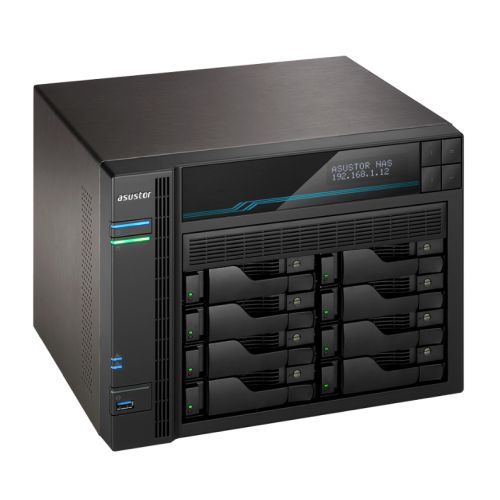 ASUSTOR AS6508T Lockerstor 8-Bay NAS Enclosure (No Drives), Quad Core CPU, 8GB DDR4, USB 3.2, 2 x 10G LAN, 2 x 2.5G LAN, 2 x M.2 NVMe