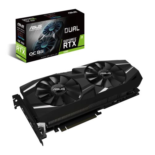 Asus RTX2080 DUAL OC, 8GB DDR6, HDMI, 3 DP, USB-C, 1830MHz Clock