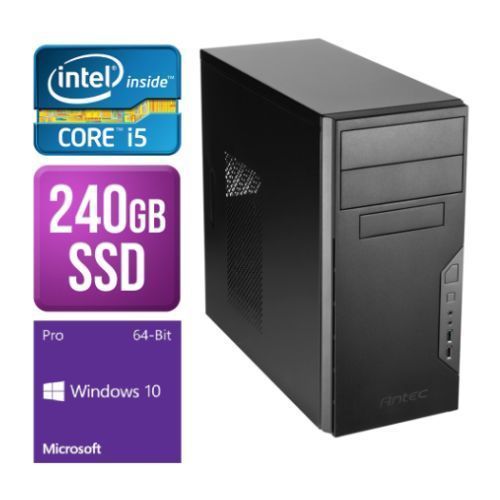 Spire Tower PC, Antec VSK3000B, i5-9400, 8GB, 240GB SSD, Corsair 450W, DVDRW, KB & Mouse, Windows 10 Pro