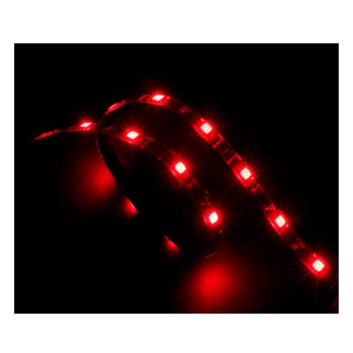 Akasa Vegas Red LED Light Strip, 60cm, 15 LEDs, Molex 4 Pin, Adhesive Backing