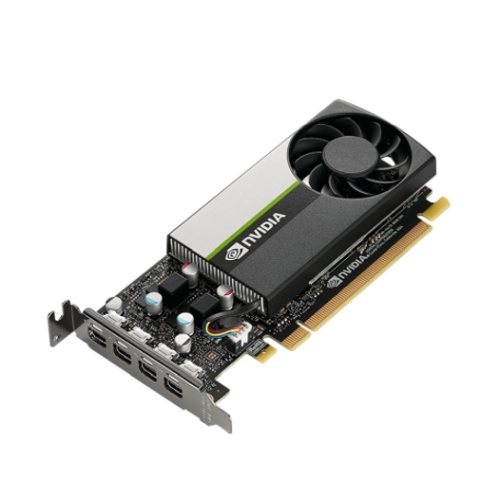 PNY NVidia T600 Professional Graphics Card, 4GB DDR6, 4 miniDP 1.4 (4 x DP adapters), Low Profile (Bracket Included)