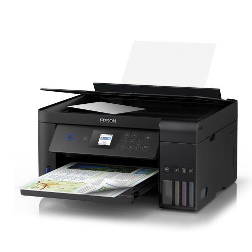 Epson ET-2750 EcoTank 3-in-1 Wireless/USB Inkjet Printer, Print/Scan/Copy, LCD Screen, Auto Double-Sided Printing, Ultra-Low-Cost Printing
