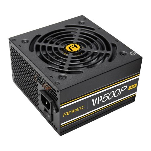 Antec 500W VP500P Plus PSU, Sleeve Bearing Fan, Single 12V Rail, Fully Wired, 80+ White