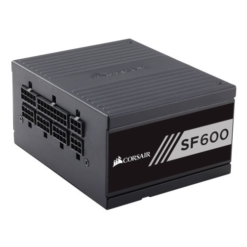Corsair 600W High Performance SFX SF600 PSU, Rifle Bearing Fan, Fully Modular, 80+ Gold