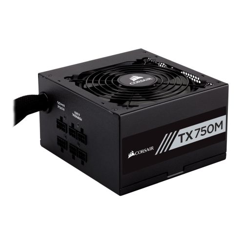 Corsair 750W Enthusiast TX-M Series TX750M PSU, Rifle Bearing Fan, Semi-Modular, 80+ Gold