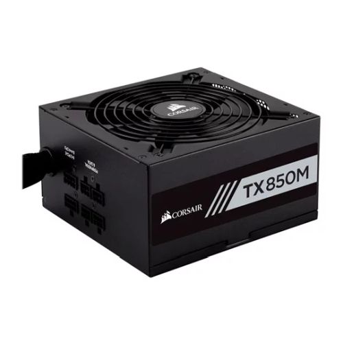 Corsair 850W Enthusiast TX-M Series TX850M PSU, Rifle Bearing Fan, Semi-Modular, 80+ Gold