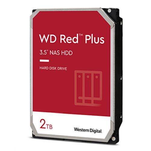 Western Digital/WD 3.5″, 2TB, SATA3, Red Plus NAS Hard Drive, 5400RPM, 64MB Cache, OEM