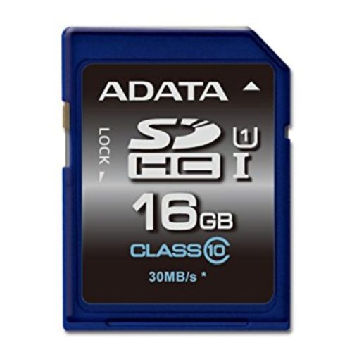 ADATA Premier 16GB High Capacity SD Card, UHS-I Class 10, R/W 50/10 MB/s
