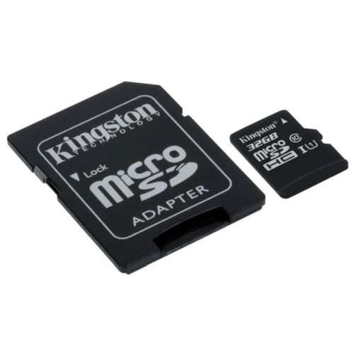 Kingston 32GB Canvas Select Micro SD Card with SD Adapter, Class 10