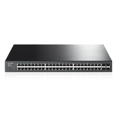 TP-LINK (T1600G-52PS) 48-Port Gigabit Smart POE+ Switch, 4 SFP Slots, Rackmountable, VLAN