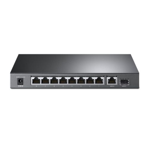 TP-LINK (TL-SL1210MP) 10-Port Unmanaged Desktop PoE Switch, 8-Port 10/100Mbps + 2-Port Gigabit Desktop Switch with 8-Port PoE+