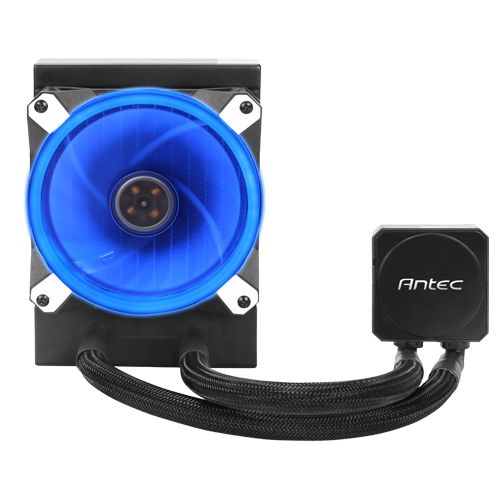 Antec Kuhler H20 K120 Liquid CPU Cooler, 12cm PWM Blue LED Fan, Low Profile