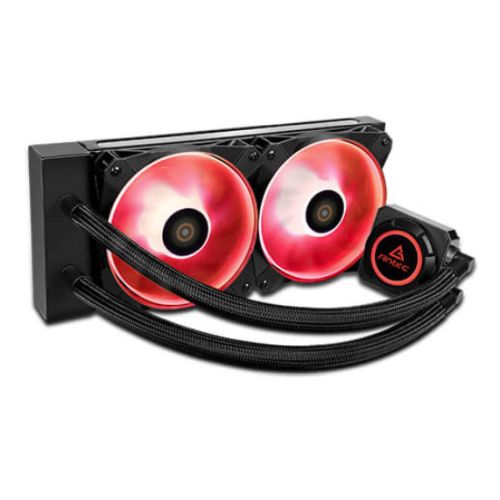 Antec Kuhler H2O K240 RGB Liquid CPU Cooler, 2 x 12cm RGB PWM Fans, Low Profile