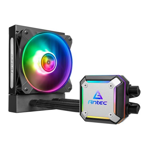 Antec Neptune 120 Liquid CPU Cooler, 120mm Radiator, 12cm PWM ARGB LED Fan, Ultra-Thin ARGB CPU Block