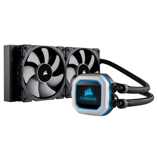 Corsair Hydro H100i PRO 240mm RGB Liquid CPU Cooler, 2 x 12cm PWM Fans