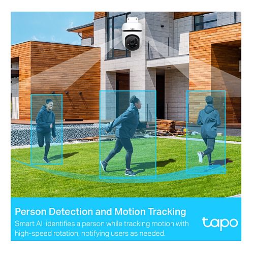 TP-Link Tapo 2K Outdoor Pan/Tilt Security Wi-Fi Camera, 360° View, Motion  Tracking, Compatible with Alexa & Google Home, Night Vision, Free AI